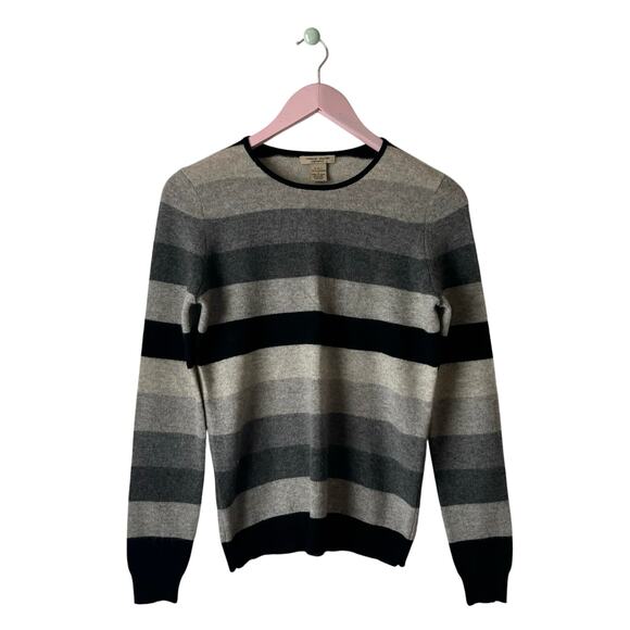 Vertical Design Cashmere Striped Sweater - Picture 1 of 5